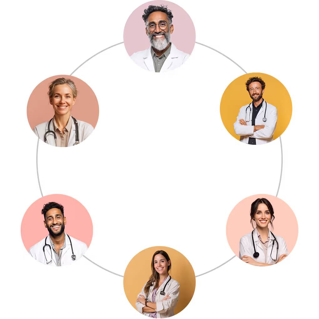 Circle of licensed doctors